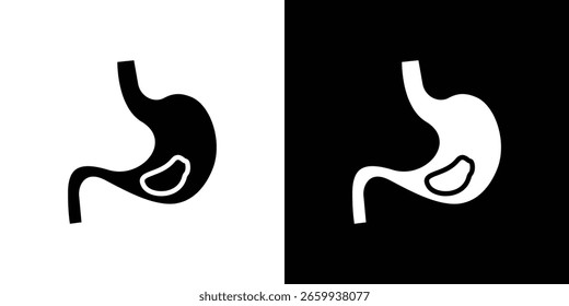 Estómago con el ícono de los líquidos Vector Plantilla del logotipo para el gráfico y el Diseño web.