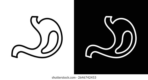 Stomach with Liquids icon vector simple element illustration editable