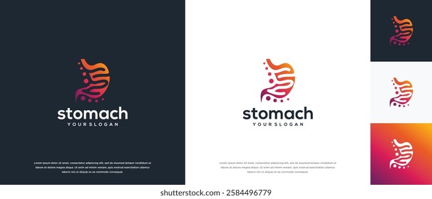 Stomach logo design. Human internal organs stomach logo template. Medical logo symbol icon