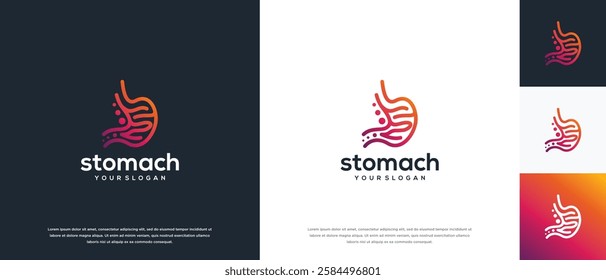 Stomach logo design. Human internal organs stomach logo template. Medical logo symbol icon