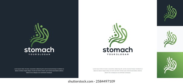 Stomach logo design. Human internal organs stomach logo template. Medical logo symbol icon