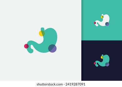 stomach logo design icon vector template