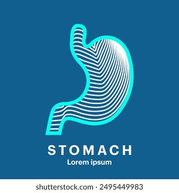 stomach Logo design vector template. simple icon stomach creative concept. abstract stomach Logotype icon Vector illustration. EPS 10