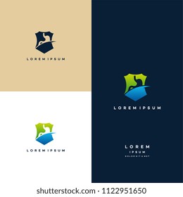 Stomach Logo designs concept vector, Stomach Shield logo designs, Stomach Protect logo inspiration