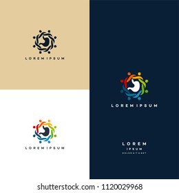 Stomach logo Designs template, Stomach Group logo designs, Stomach Community logo vector