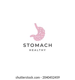 Stomach logo icon design template flat vector illustration