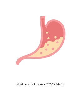 Icono del logotipo de Stomach Ilustración vectorial de diseño plano