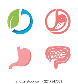 Stomach logo icon illustration vector flat design