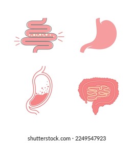 Stomach logo icon illustration vector flat design