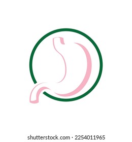 Stomach logo icon illustration vector flat and symbol design