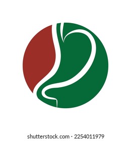 Stomach logo icon illustration vector flat and symbol design