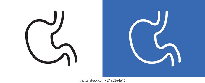 Contorno de Vector de conjunto de signo de logotipo del estómago