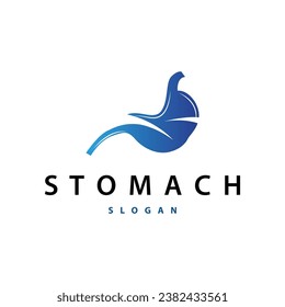 Stomach Logo, Simple Design for Brands with a Minimalist Concept, Vector Human Health Templet Illustration