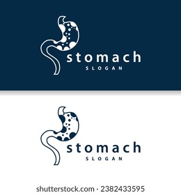 Stomach Logo, Simple Design for Brands with a Minimalist Concept, Vector Human Health Templet Illustration