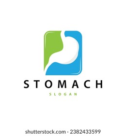 Stomach Logo, Simple Design for Brands with a Minimalist Concept, Vector Human Health Templet Illustration
