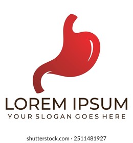 Logotipo estomacal design vetor simples saúde humana médica