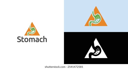 Logotipo del estómago. Diseño simple del logotipo del Vector para la salud humana médica.