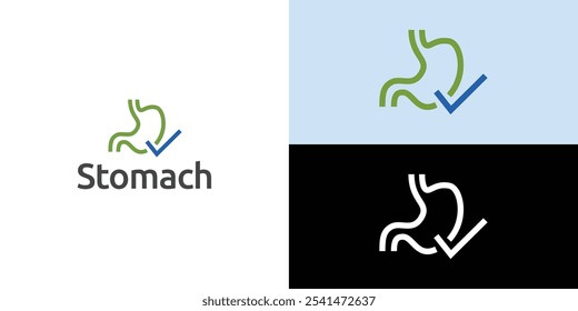 stomach logo. Simple vector logo design for medical human health.