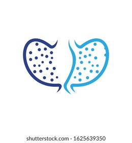 stomach logo template design vector icon illustration