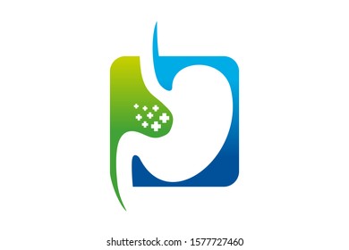 Stomach Logo vector illustration design - creative Gastroenterology Healthy Logo element icon, Stomach healthcare icon vector template