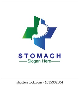 Diseño de ilustración vectorial con logotipo Stomach - creativo Gastroenterología Logotipo saludable icono, plantilla vectorial de icono de asistencia sanitaria Stomach