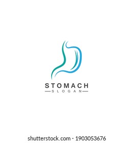 Logo-Vektorgrafik-Design - kreatives Symbol für gesunde Gastroenterologie, Symbol für Gesundheitsvorsorge, Vektorgrafik-Vorlage für Stomach