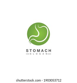 Logo-Vektorgrafik-Design - kreatives Symbol für gesunde Gastroenterologie, Symbol für Gesundheitsvorsorge, Vektorgrafik-Vorlage für Stomach