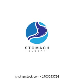 Logo-Vektorgrafik-Design - kreatives Symbol für gesunde Gastroenterologie, Symbol für Gesundheitsvorsorge, Vektorgrafik-Vorlage für Stomach