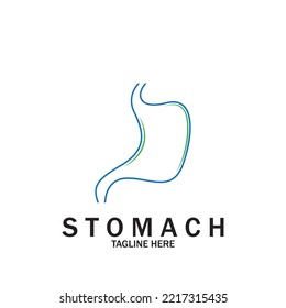 Ilustración vectorial con logotipo Stomach diseño creativo Gastroenterología Logotipo saludable Icono de Stomach icono de asistencia sanitaria plantilla vectorial