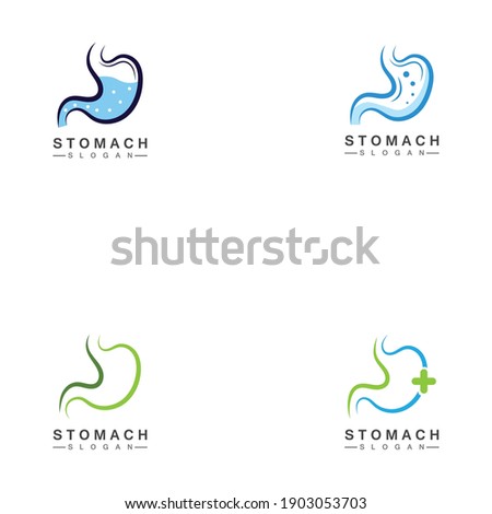 Stomach Logo vector illustration design - creative Gastroenterology Healthy Logo element icon, Stomach healthcare icon vector template