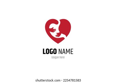 stomach love care logo health concept design in flat design style