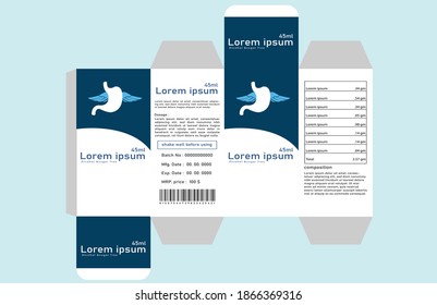 stomach medicine package design. medicine package design. stomach healthcare medicine box package creative design. medicine box vector design.drug box package.