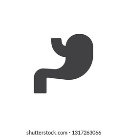 Stomach organ vector icon. filled flat sign for mobile concept and web design. Human stomach glyph icon. Symbol, logo illustration. Pixel perfect vector graphics