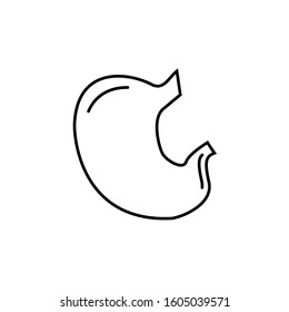 Stomach outline style icon vector