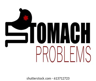stomach pain graphic design with gastric icon