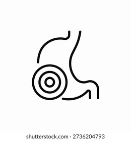 stomach pain icon sign vector
