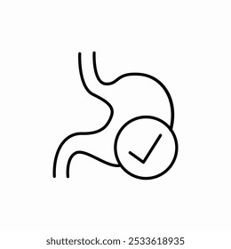 stomach protection icon sign vector