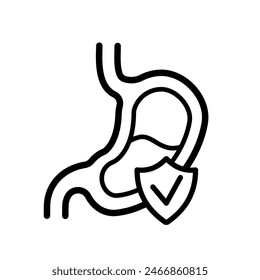 Stomach protection - vector icon	