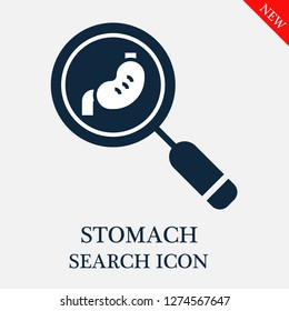 Stomach search icon. Editable Stomach search icon for web or mobile.