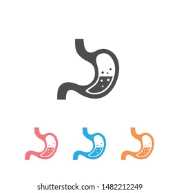 Stomach set Icon on white. Vector Illustration