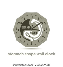 stomach shape wall clock design