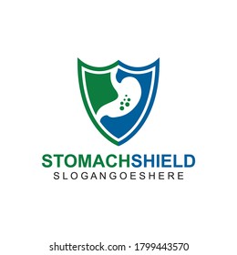 Stomach Shield Logo template design vector, emblem, design concept, creative symbol