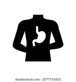 Stomach   silhouette icon vector design.