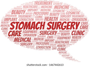 Stomach Surgery word cloud vector made with text only