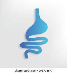 Diseño de símbolos de estómago,vector limpio