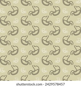 Stomach symbol multicolor decorative trendy repeating pattern vector illustration background