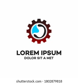 Stomach tech Logo designs,  Stomach logo designs concept vector stock illustration
