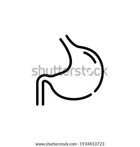 Stomach thin icon in trendy flat style isolated on white background. Symbol for your web site design, logo, app, UI. Vector illustration, EPS