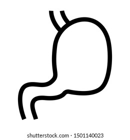 stomach thin line vector icon