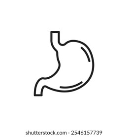 Stomach thin line vector icon